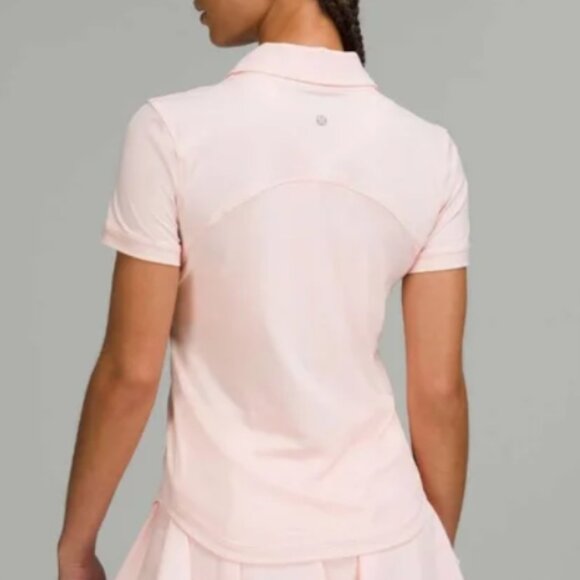 Lululemon Quick-Dry Short-Sleeve Polo Shirt - Light‎ Pink - Picture 2 of 13